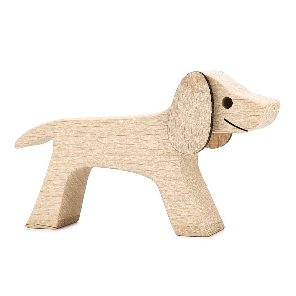 Handmade Wood Dog Decor Sculptures (Multi Styles)