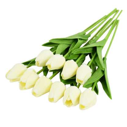 10PCS Tulip Artificial Flower Real Touch Artificial Bouquet PE Fake Flower