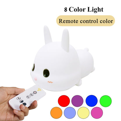 Rabbit LED Night Light Dimmable Lamps USB Rechargeable