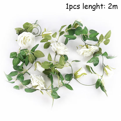 Metal Ring Artificial Flower Garland