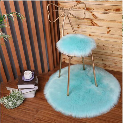 Luxury Soft Small Artificial Sheepskin Rug Chair Cover (Multi Colors)