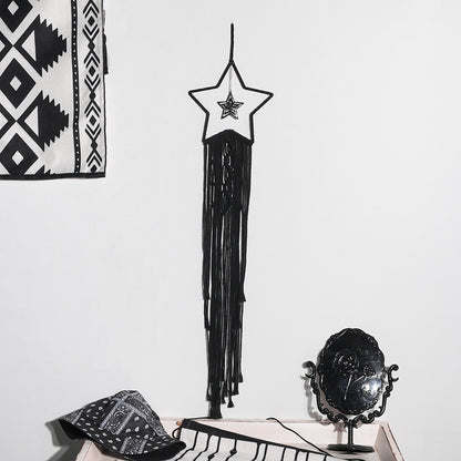 Black Moon Star Macrame Dream catcher Nordic Home Decoration Accessories Boho