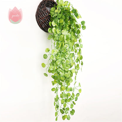 1Pc 230Cm Green Vine Silk Artificial Ivy Hanging Leaf Garland Plant Creeper Leaf