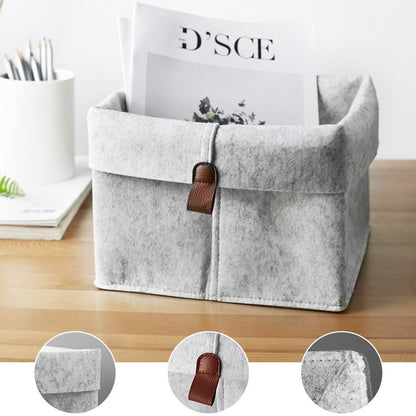 1pc Nordic Felt Storage Table  Basket