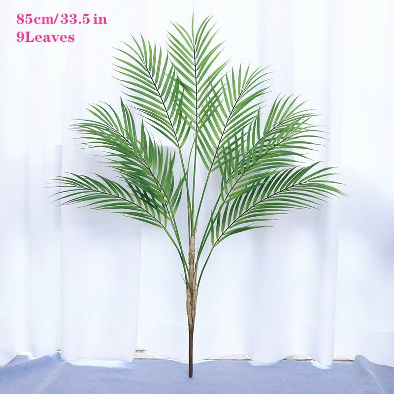 70-125cm Artificial Large Rare Palm Tree Green Realistic Tropical Plants Indoor Plastic Fake Tree Home Decor