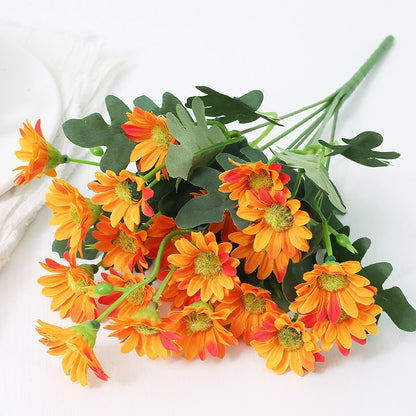 Autumn Artificial Silk Daisy Bouquet Fake Flowers (Multi Colors)