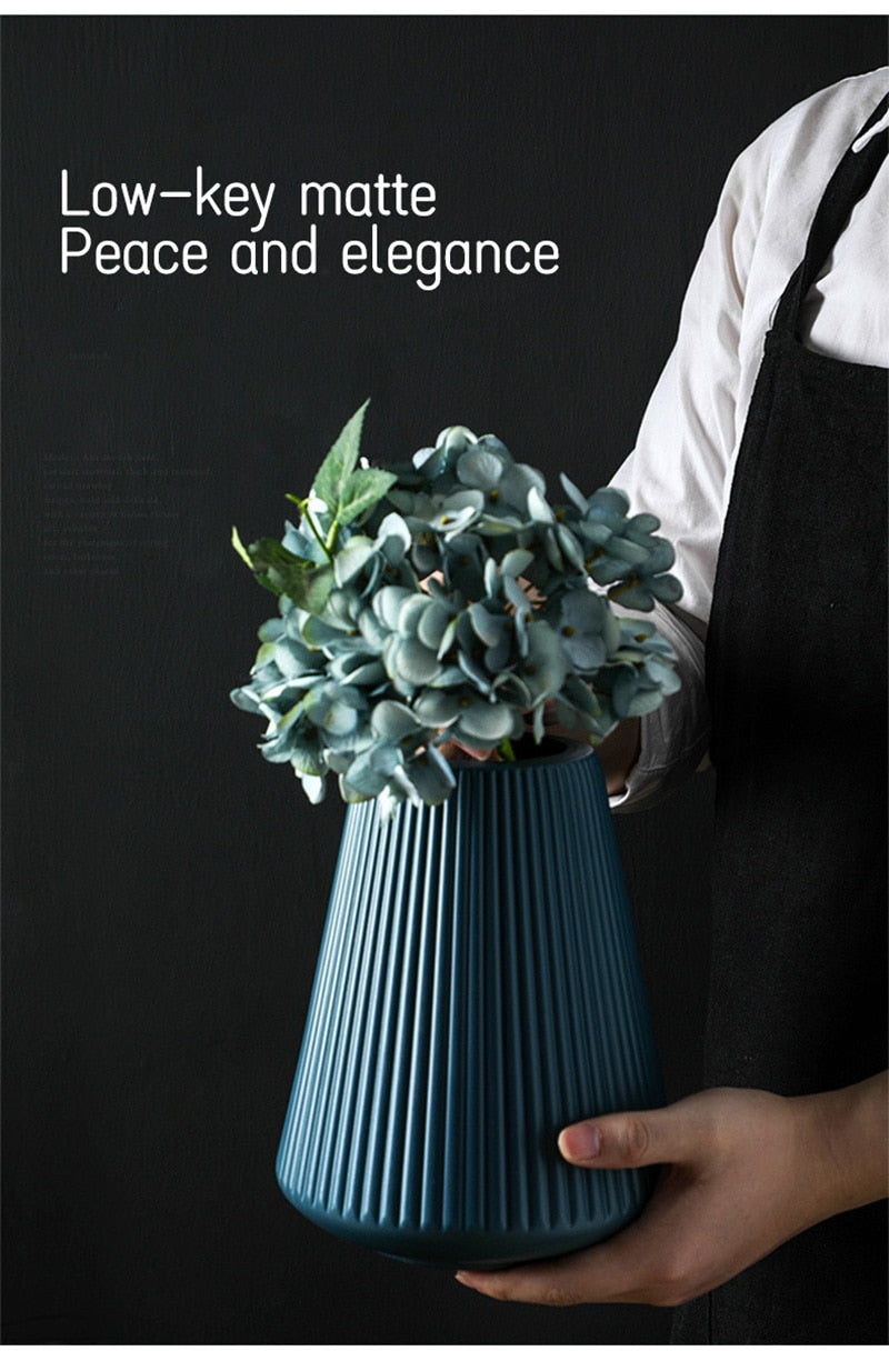 Morandi Plastic Vase (Multi Styles/ Colors)