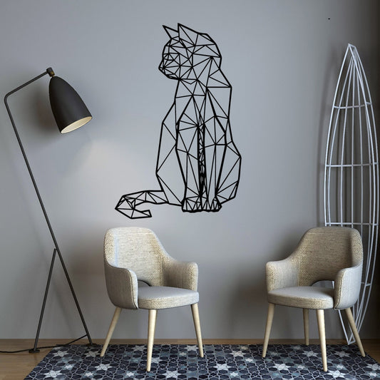 Cute Cat Geometry Wall Sticker Wall Decal Stickers Home Decor