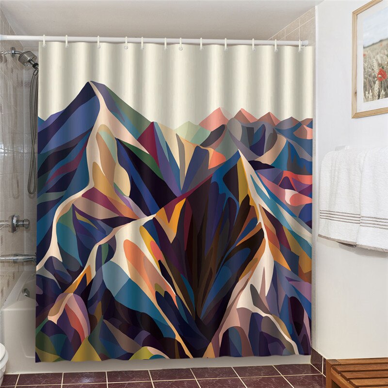 3D Waterproof Bathroom Curtain