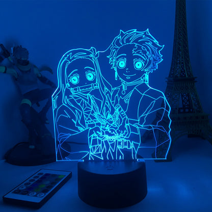 Anime Demon Slayer Acrylic LED Night Light Lamps (Multi Styles)