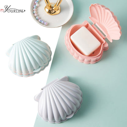 OYOURLIFE Creative Portable Shell Shape Soap Box