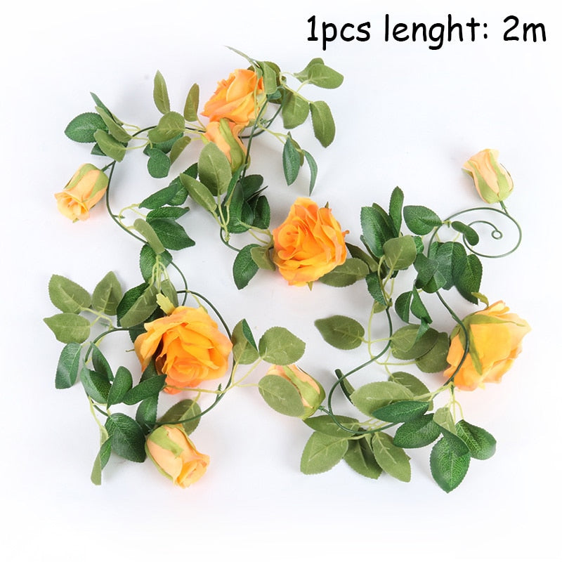 Metal Ring Artificial Flower Garland