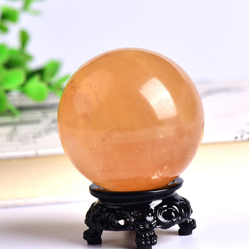 Natural Dream Amethyst Polished Globe Massaging Ball Reiki Healing Stone (Multi Colors)