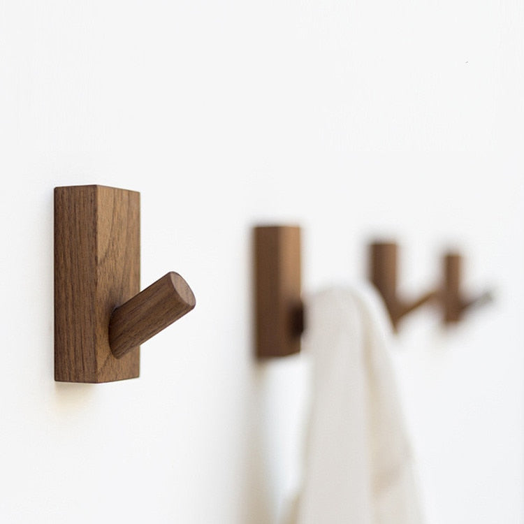 Japanese Solid Wood Hook Door Coat Hanger