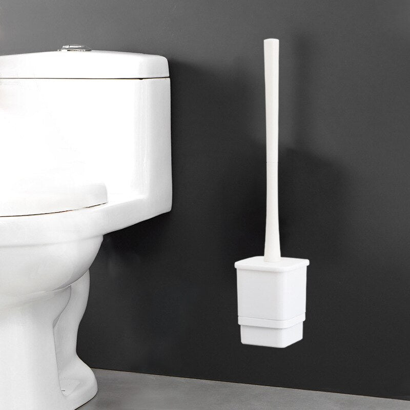 Corner Toilet Brush Set  with Storage Rack Wall-mounted Modern