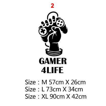 Carved Gamer Vinyl Wall Sticker game room For Kids Room Decoration Wall Murals boys bedroom Decor gaming poster wallpaper