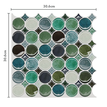 3D Waterproof Self Adhesive Mosaic Vinyl Wall Sticker Tiles Peel and Stick Backsplash