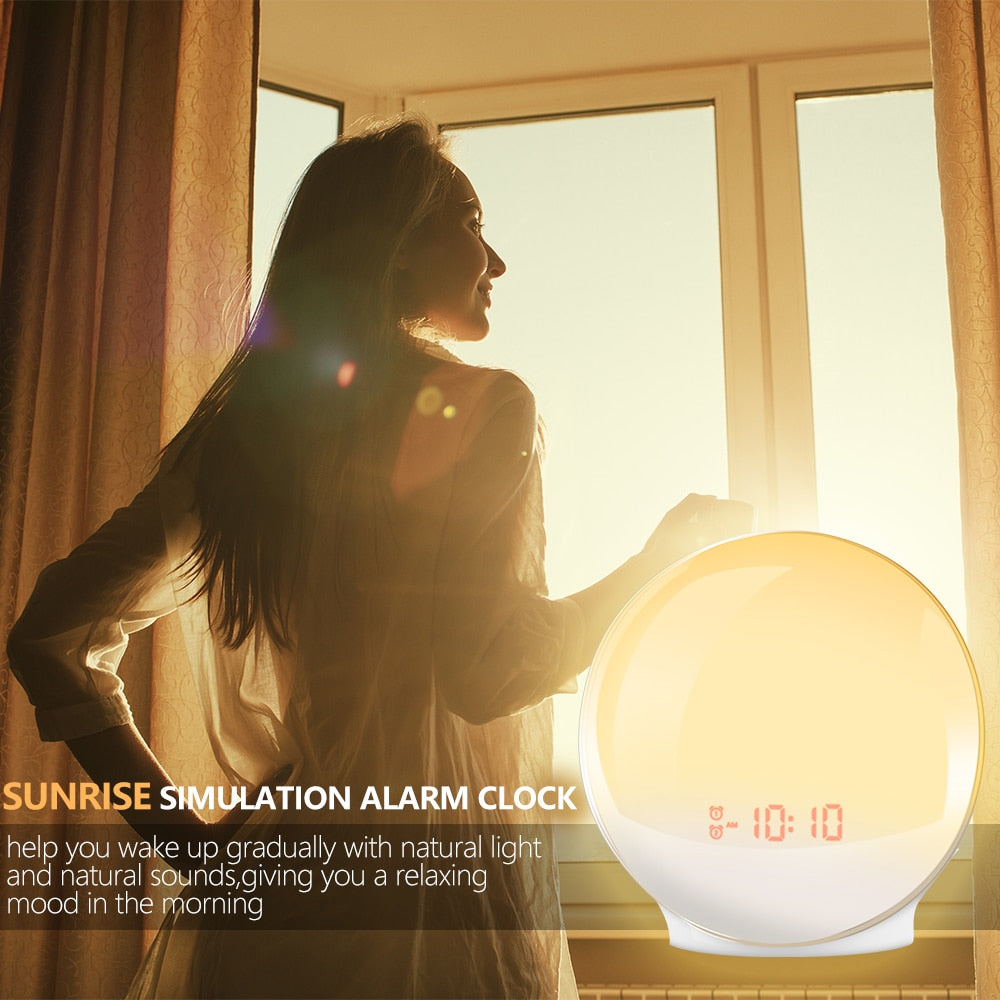 Sunrise Sunset Light Function Digital Alarm Clock