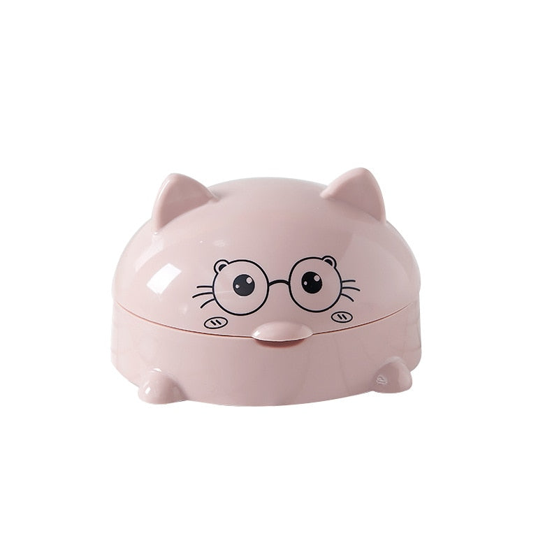 Cartoon Cat Plastic Soap Dish