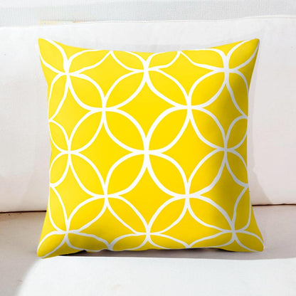 Yellow Black Geometric Pattern Square Cushion Cover Pillow Case Polyester Throw Pillows Cushions For Home Decor 45x45cm