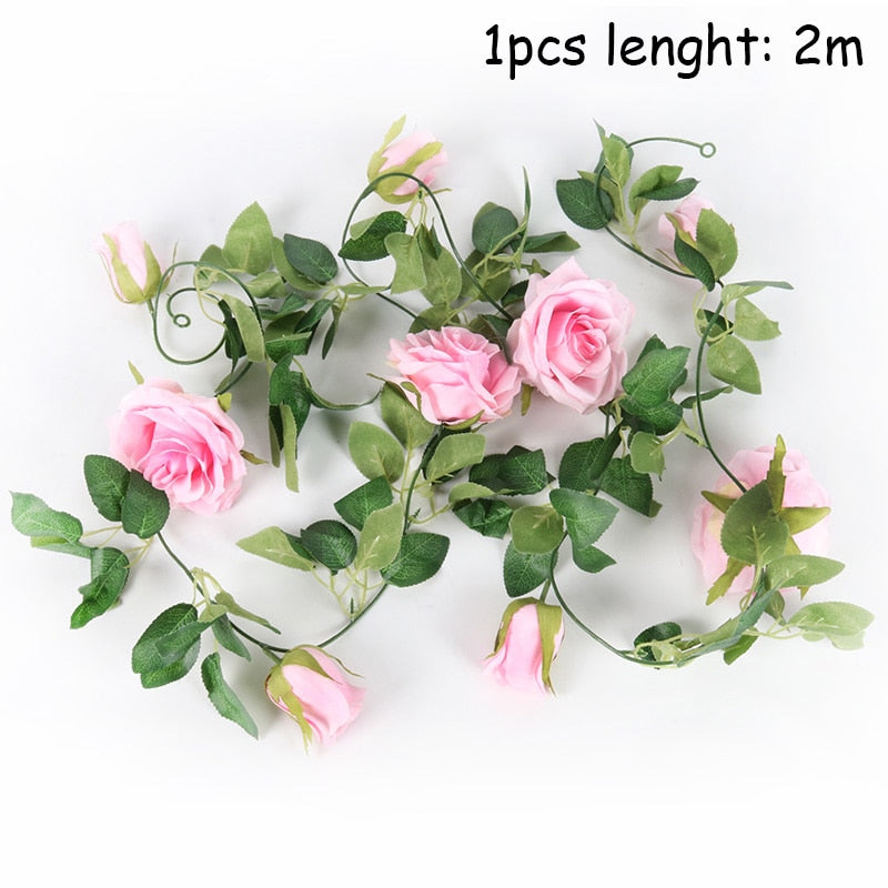 Metal Ring Artificial Flower Garland