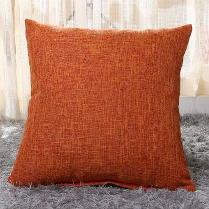 Solid Linen Sofa Waist Cushion Pillowcase (Multi Colors)