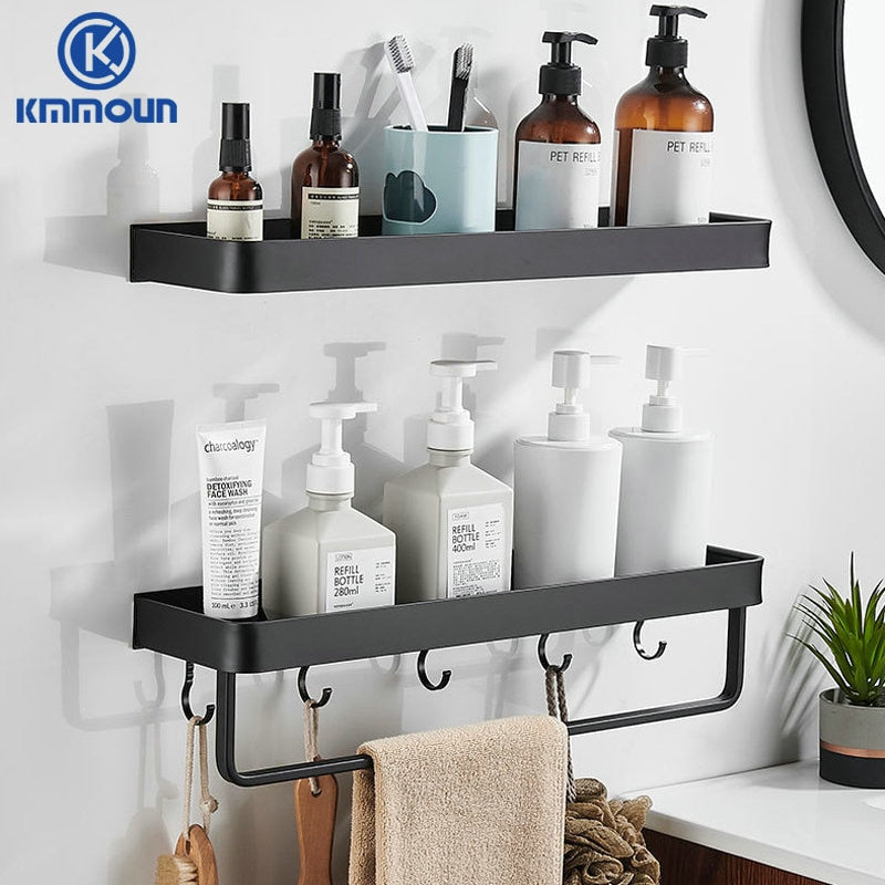 Black / White Bathroom Shelf Shampoo Holder