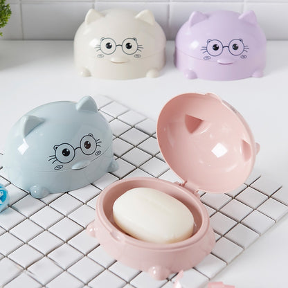 Cartoon Cat Plastic Soap Dish