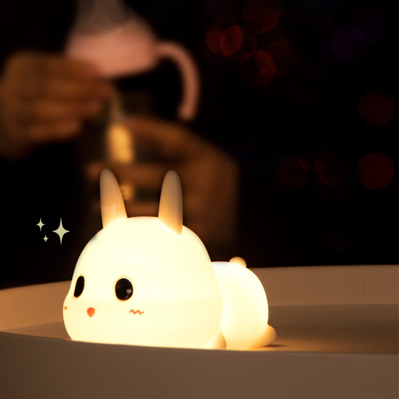 Rabbit LED Night Light Dimmable Lamps USB Rechargeable