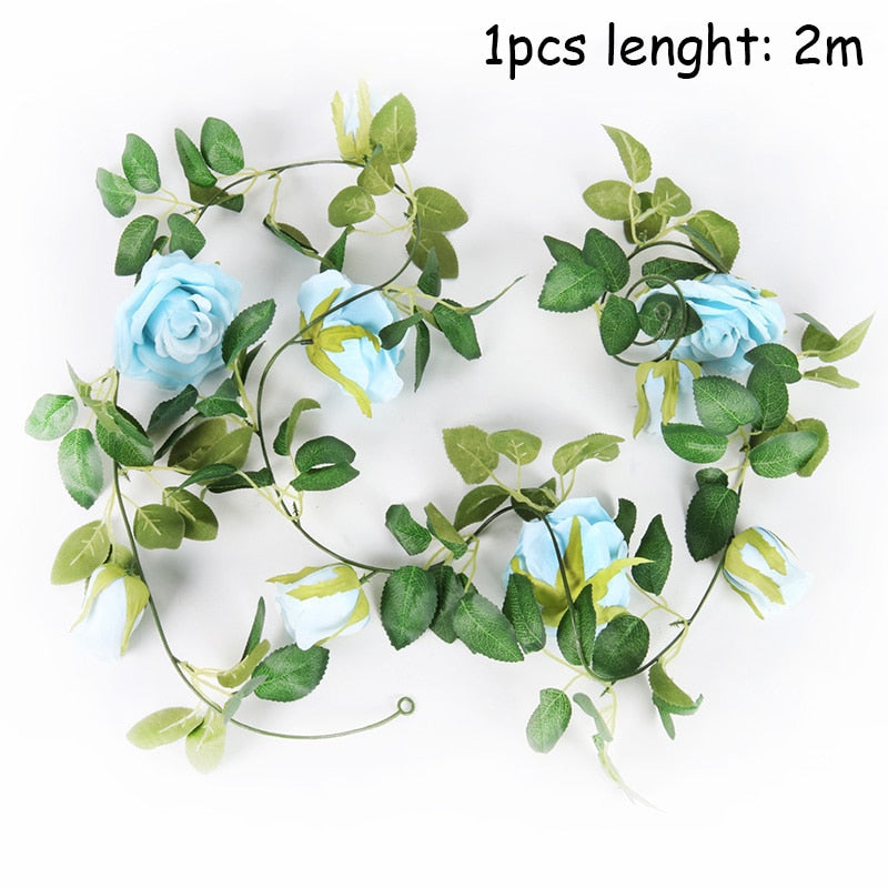 Metal Ring Artificial Flower Garland