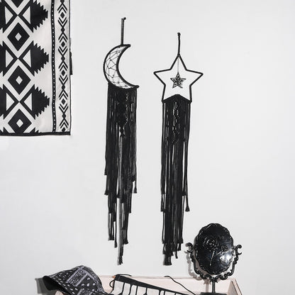 Black Moon Star Macrame Dream catcher Nordic Home Decoration Accessories Boho