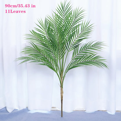 70-125cm Artificial Large Rare Palm Tree Green Realistic Tropical Plants Indoor Plastic Fake Tree Home Decor