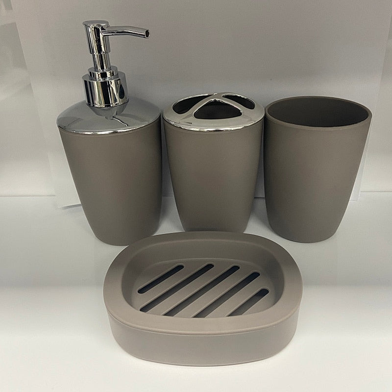 4Pcs Bathroom Set Plastic