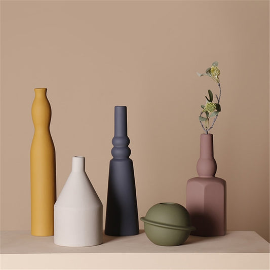 Nordic Geometric Irregular Morandi Vase (Multi Styles/Colors)