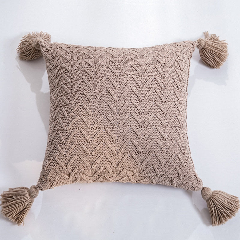 Cute Nordic Tassels Chenille Pillowcase (Multi Colors)