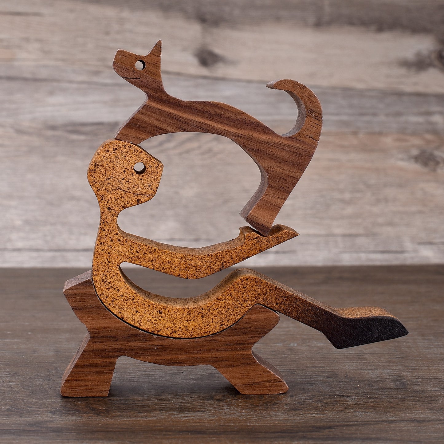 Handmade Wood Dog Decor Sculptures (Multi Styles)