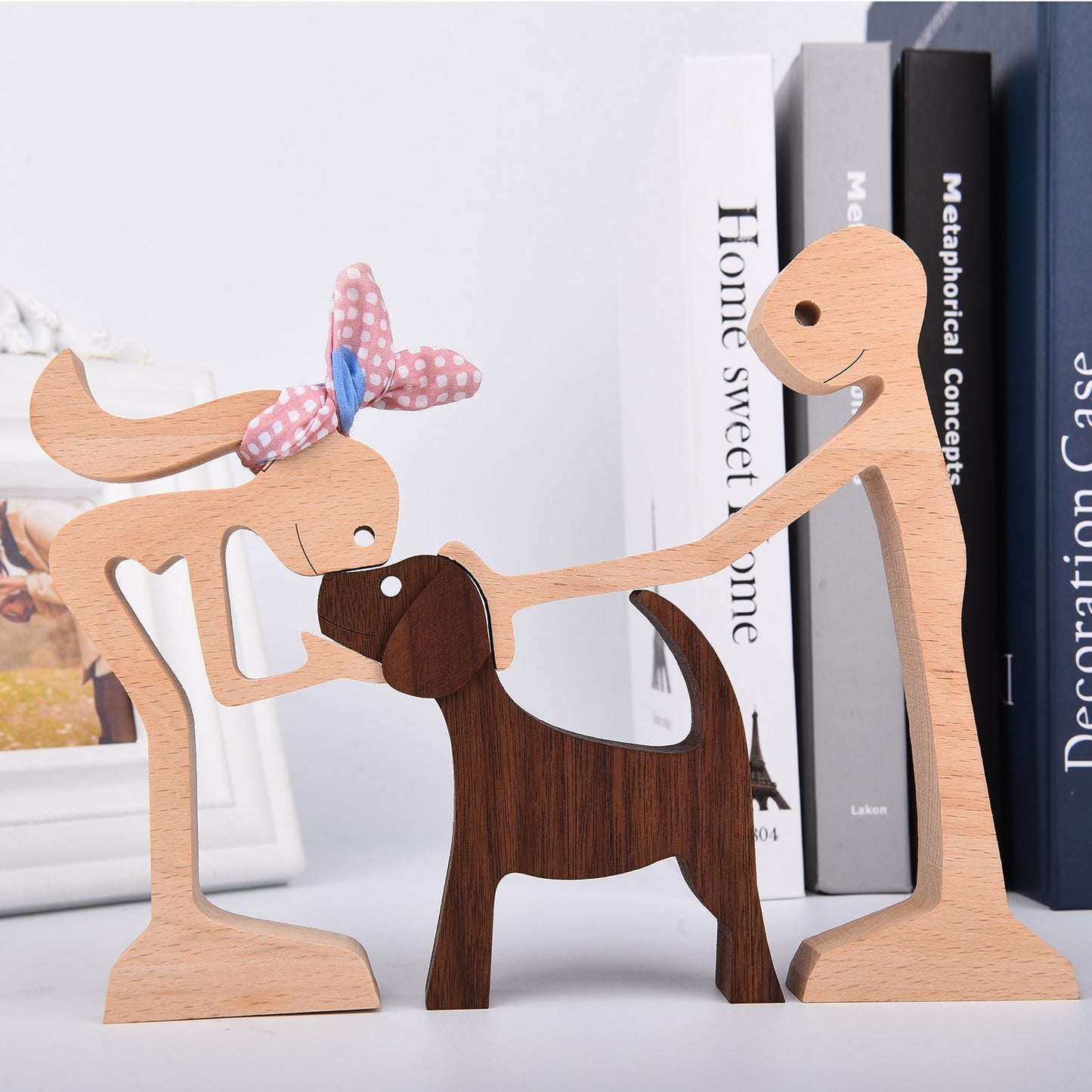 Handmade Wood Dog Decor Sculptures (Multi Styles)