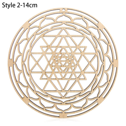 1PC Wood Wall Flower of Life Shape Non-slip Coaster