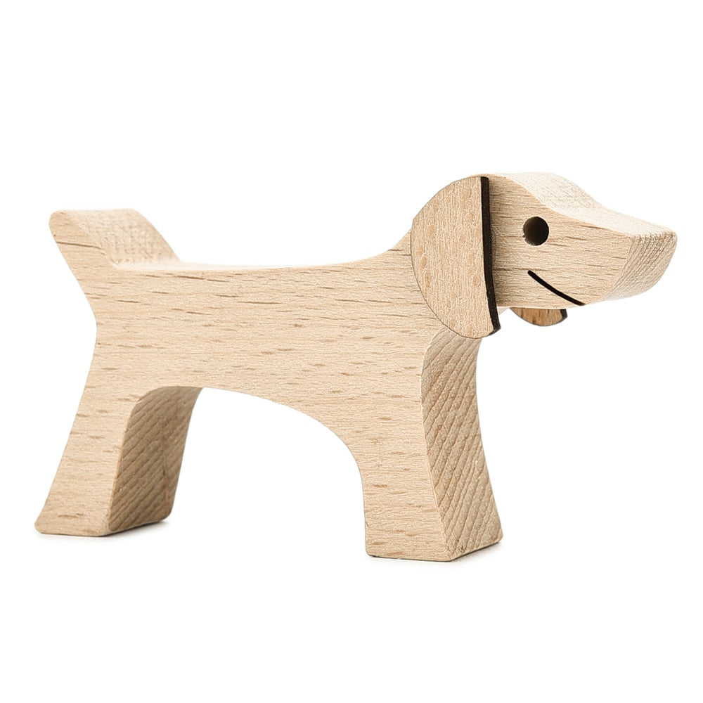 Handmade Wood Dog Decor Sculptures (Multi Styles)