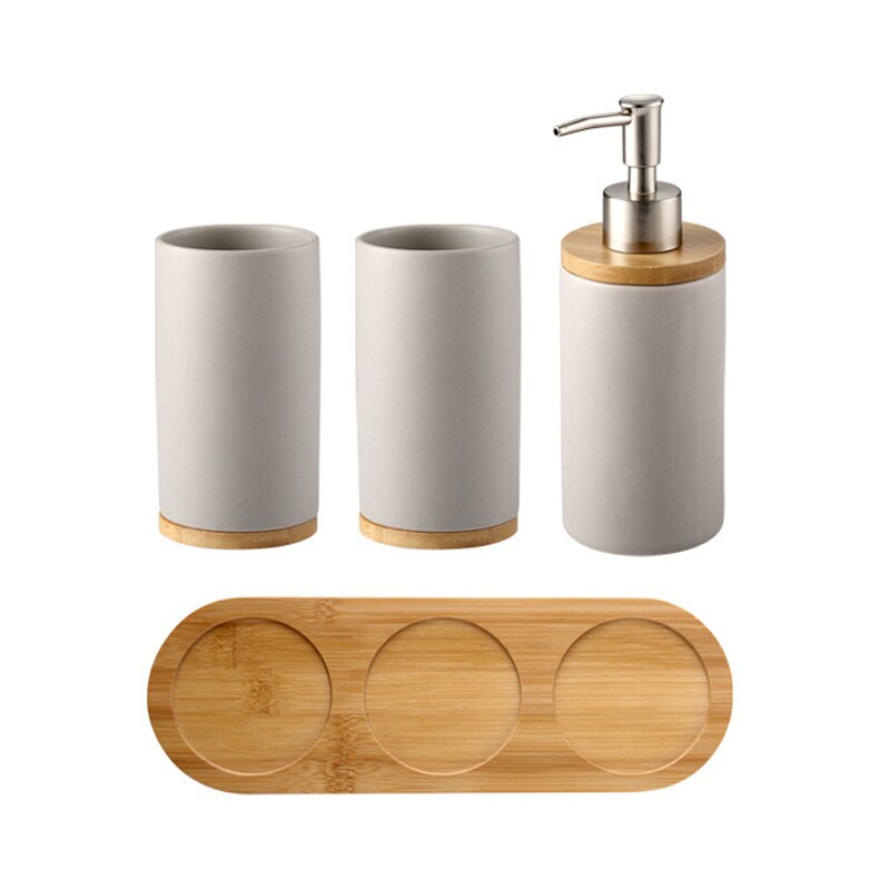 UNTIOR 3PCS Ceramic Bathroom Accessories Set