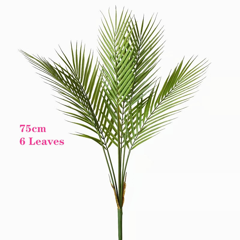 70-125cm Artificial Large Rare Palm Tree Green Realistic Tropical Plants Indoor Plastic Fake Tree Home Decor