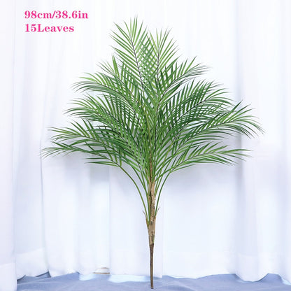 70-125cm Artificial Large Rare Palm Tree Green Realistic Tropical Plants Indoor Plastic Fake Tree Home Decor