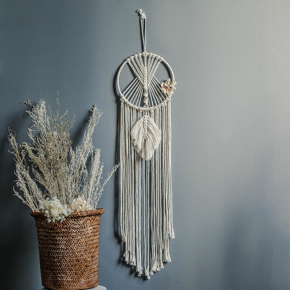 Nordic Star Moon Macrame Home Decor Dreamcatcher Wall Hangings