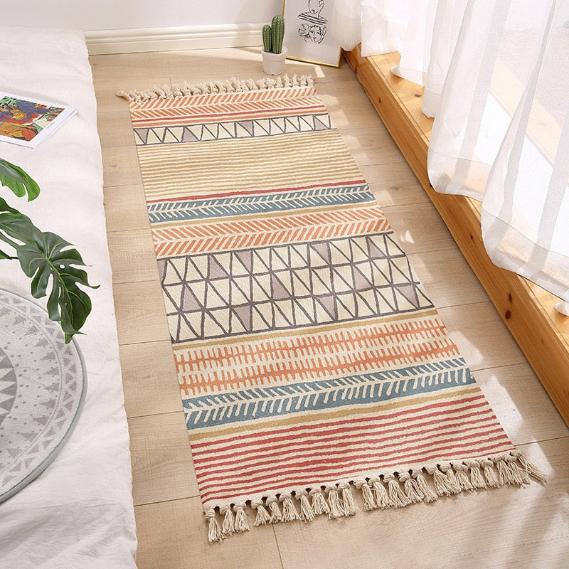 Luxury Bohemia Ethnic Style Cotton Linen Soft Carpet (Multi Colors/Styles)