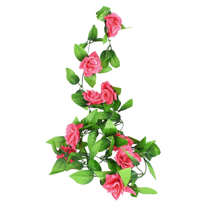 Silk Artificial Rose Vine Hanging Flowers For Wall Decoration