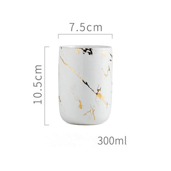 Luxury Ceramic Marble Soap Dispenser Set