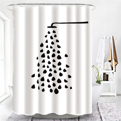 3D Waterproof Bathroom Curtain