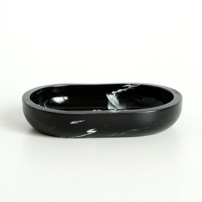 Black Bathroom Accessory Resin Set