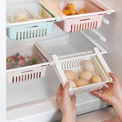 Fridge Organizer Storage Box Refrigerator Drawer Plastic Storage Container Shelf