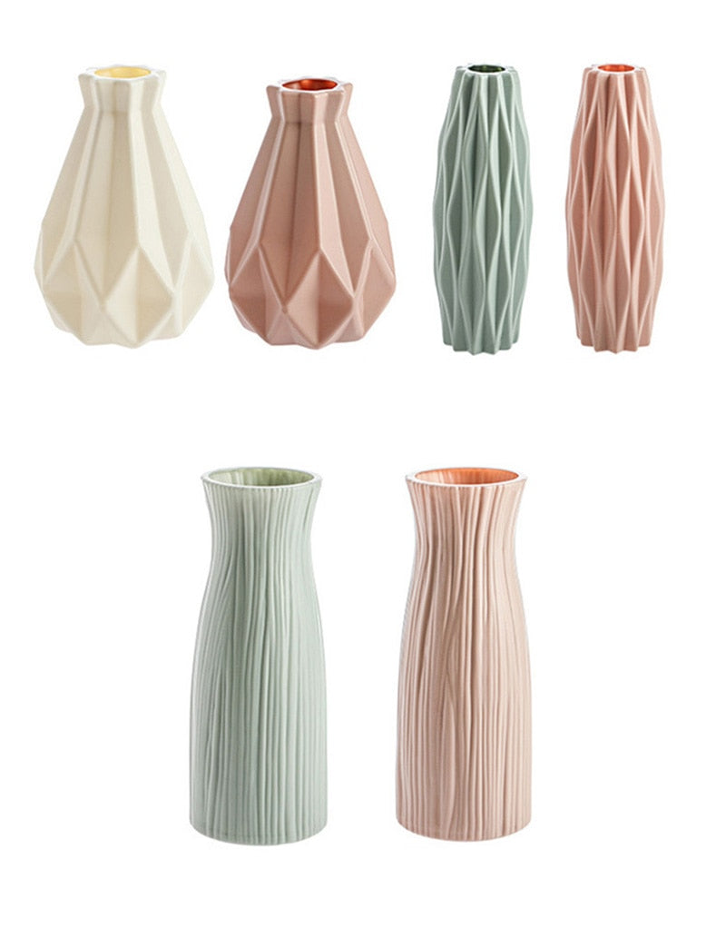 Morandi Plastic Vase (Multi Styles/ Colors)